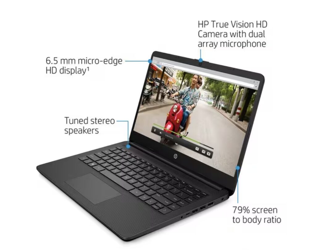 HP 14s-dq0518sa 14" Laptop - Intel® Celeron®, 128 GB eMMC, Black - best laptop for sims 4