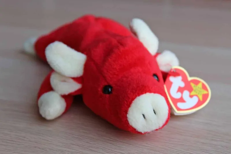 snort the red bull.webp snort the red bull beanie babies the rarest beanie babies