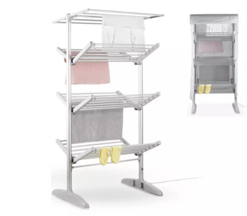 Minky Sure Dri 23m 4 Tier Heated Clothes Airer with Cover argos