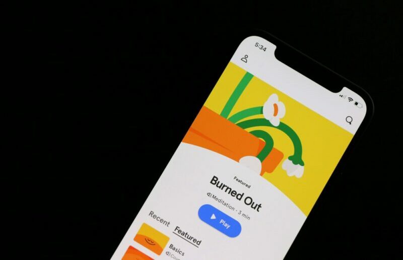 Headspace app on iphone