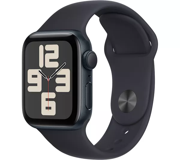 Currys Black Friday deals might include this APPLE Watch SE (2023) - 40 mm Midnight Aluminium Case with Midnight Sports Band, S/M