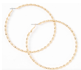 gold twisted hoops claire's