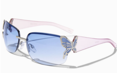 blue and pink butterfly sunglasses y2k claire's