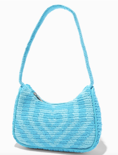 blue crochet y2k bag claire's