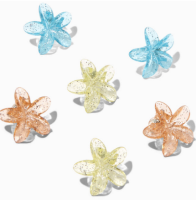mini claw clips hibiscus from claire's
