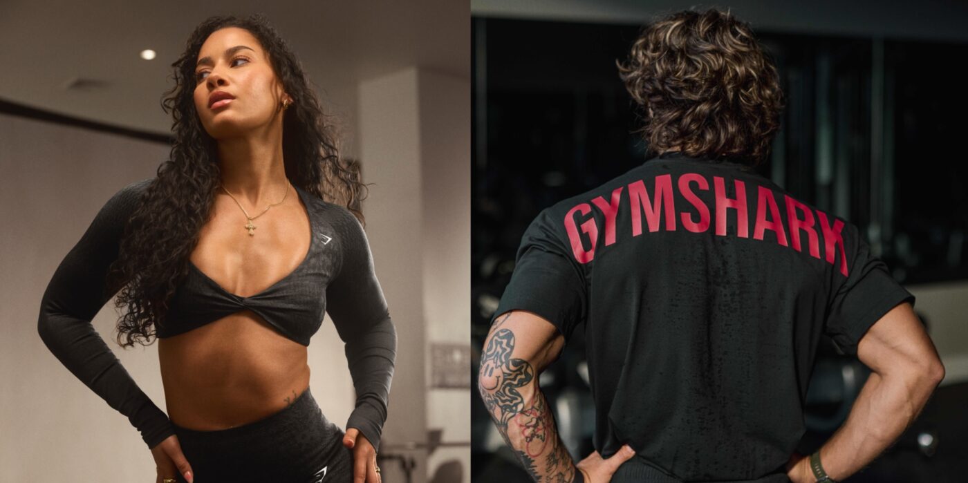 models wearing gymshark