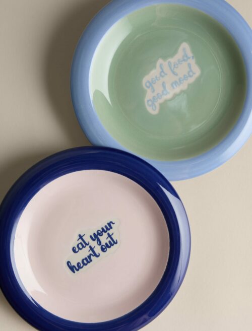 bubble slogan serving plates 2pack M&S