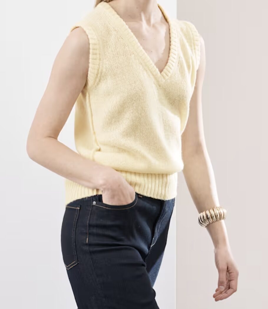 V-Neck Knitted Vest With Cashmere m&s