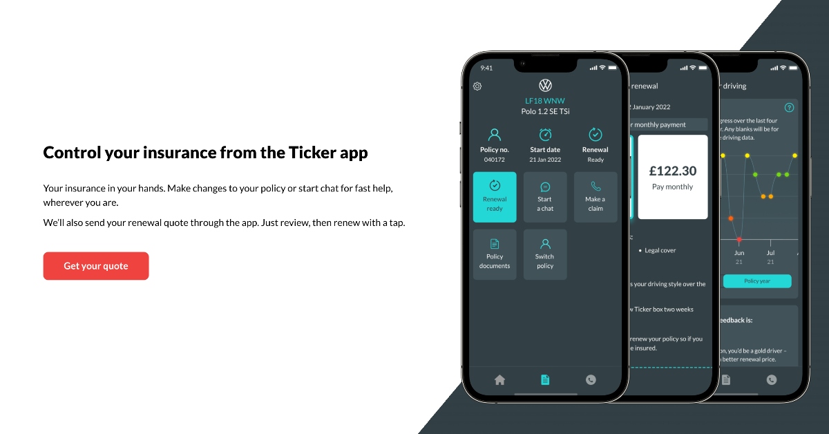 ticker insurance app