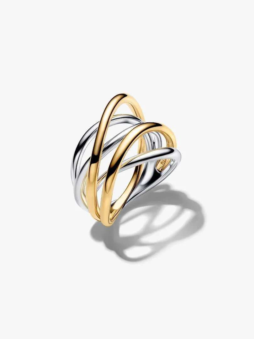 Two-Tone Entwined Band Ring