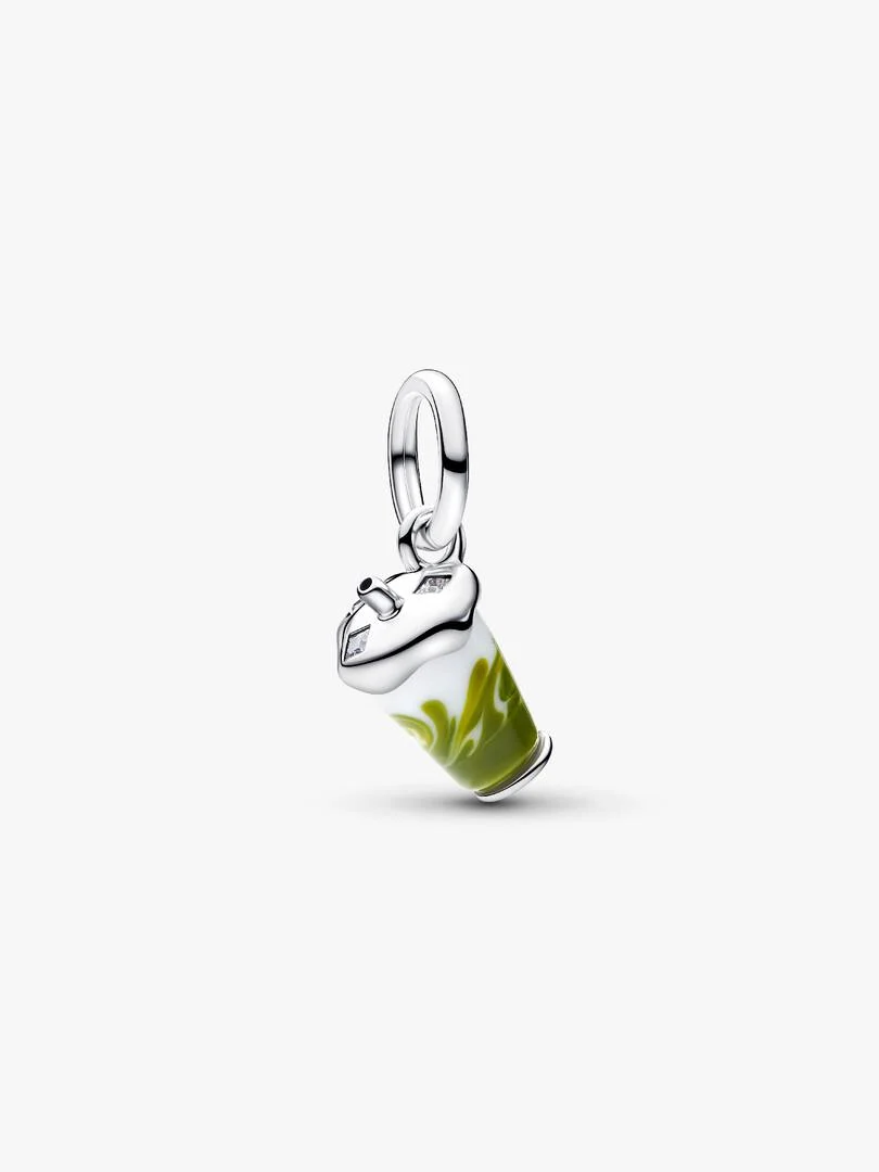 Iced Matcha Latte Murano Glass Dangle Charm