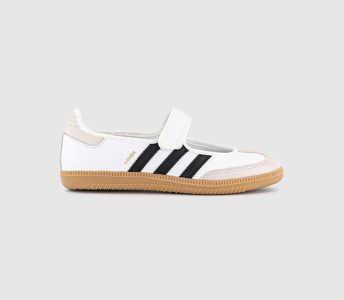 Adidas Samba Jane Ballet Trainers White Alumina Black, 9