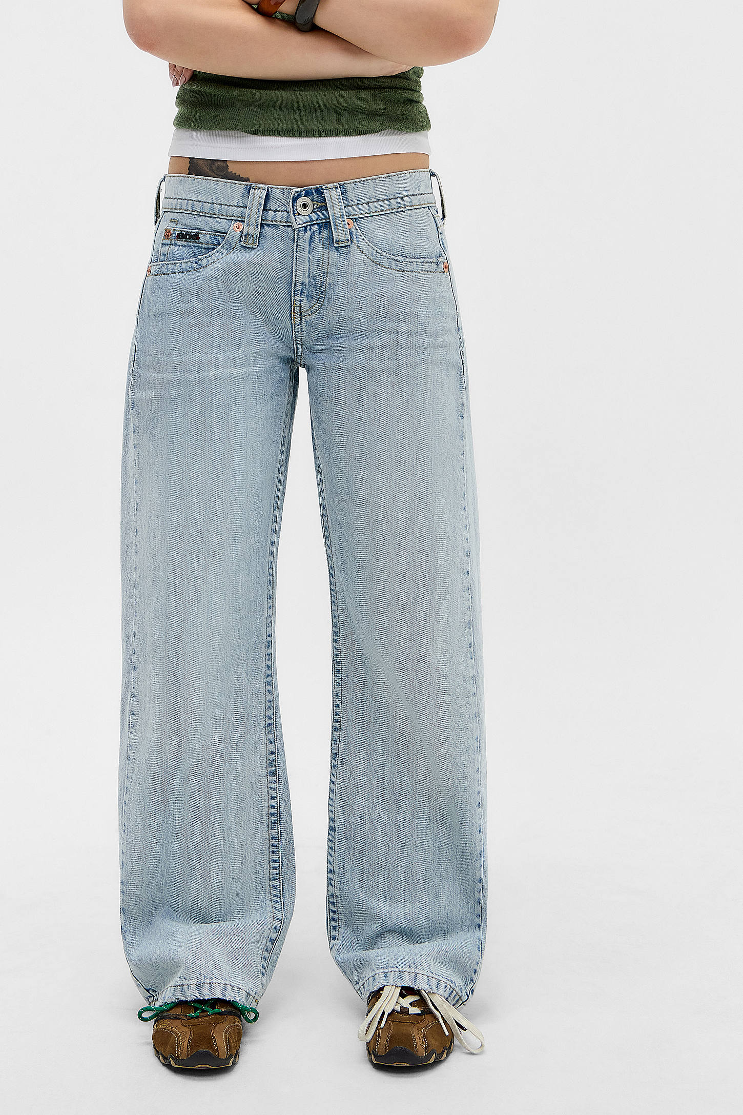 BDG Kayla Lowrider Jeans - Tinted Denim 34W 32L at Urban Outfitters