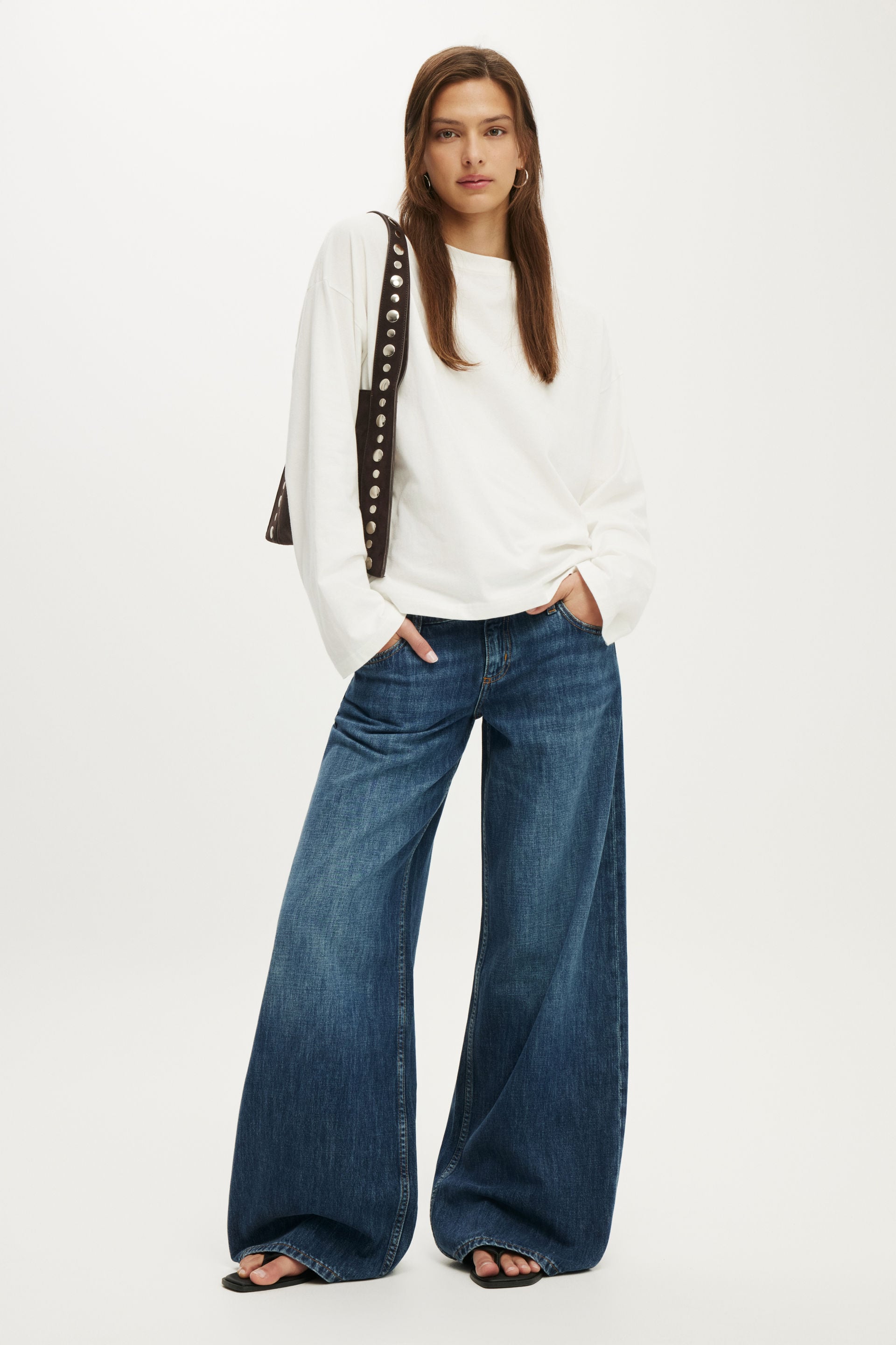 Cotton On Women - Low Rise Wide Jean - Aquarius black