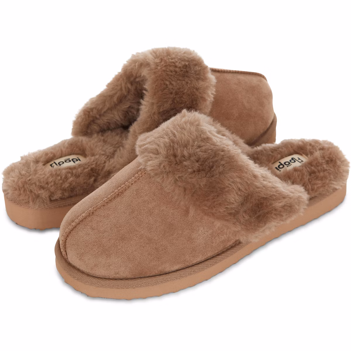 Floopi Women's Vegan Suede EVA Scuff Slipper UGG dupe