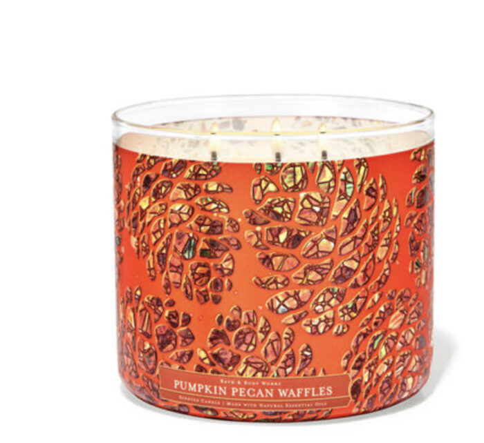 Bath & Body works pumpkin pecan waffles candle - boo basket ideas