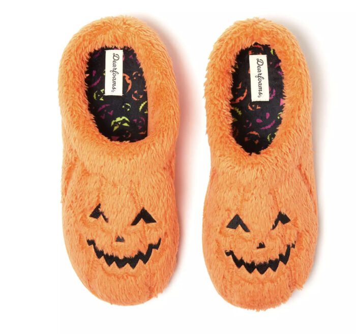 Boo basket ideas - house slippers jack-o-lantern
