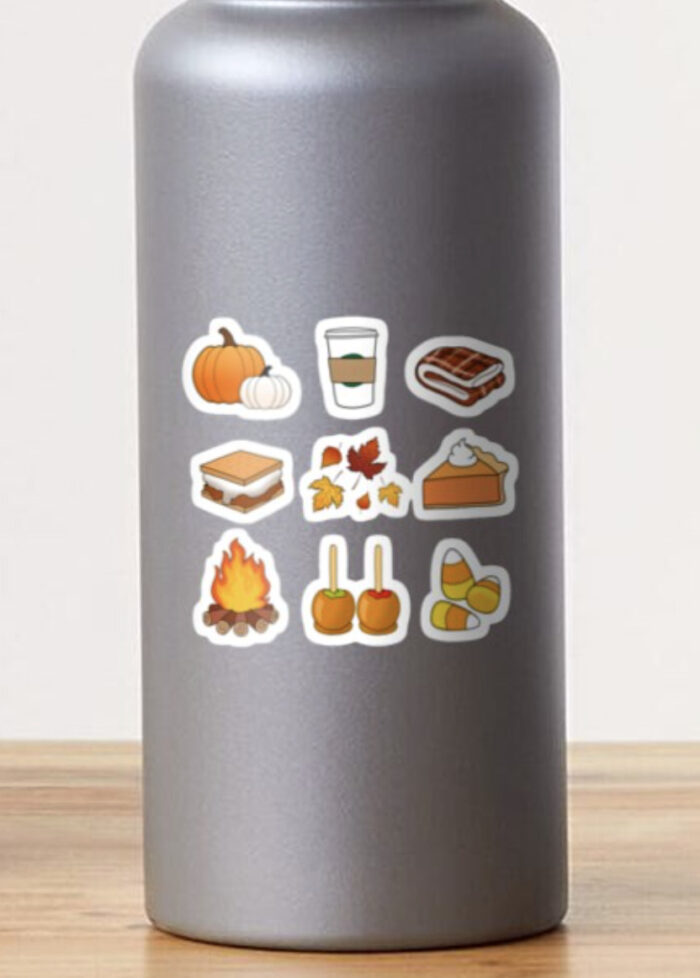 Fall doodles stickers Redbubble boo basket ideas