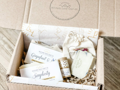 soap subscription box from mustard seed soap co - sustainable christmas gifts