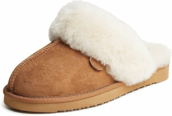 Fireside by Dearfoams Sydney Genuine Shearling Scuff Slipper UGG Dupe